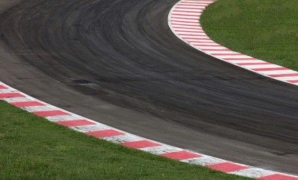 race track curve road for car racing