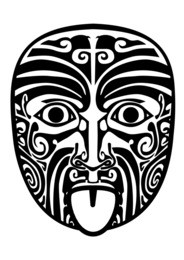 maori traditional mask.