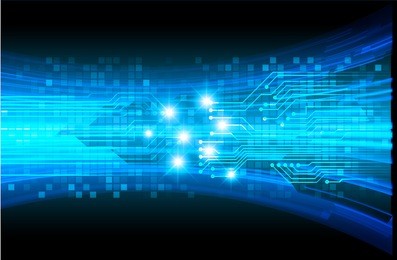 blue abstract hi speed internet technology background illustration. eye scan virus computer. motion move.