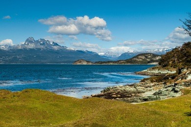 lapataia bay in national park tierra del fuego, argentina