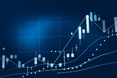 stock market chart. business graph background. forex trading bus