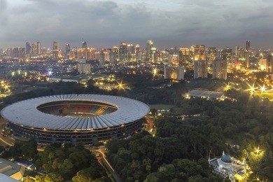 view of jakarta city, indonesia