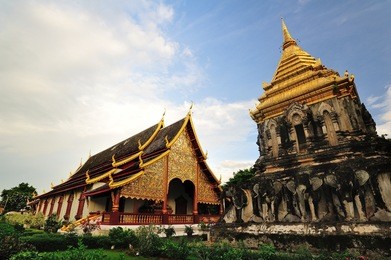 wat chiang-man, an ancient temple located in the heart of chiang-mai, thailand