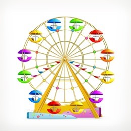 ferris wheel, vector icon