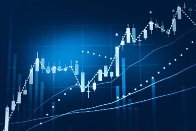stock market chart. business graph background. forex trading bus
