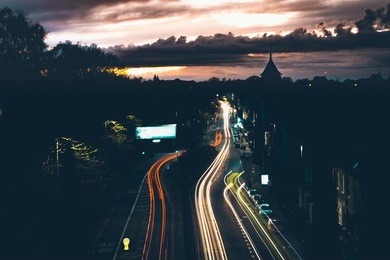 london - long exposure - city - trails - light painting - night - summer - lights - orange