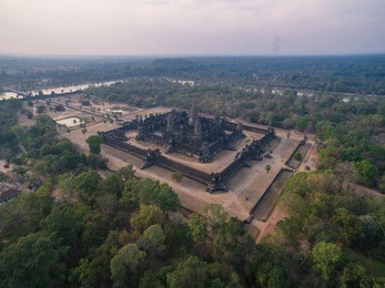 angkor wat aerial view (cambodia)