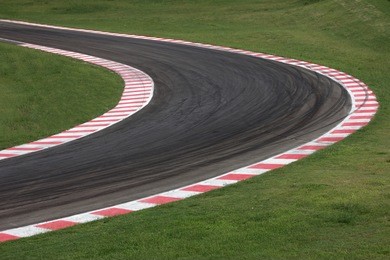 race track curve road for car racing