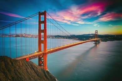san francisco from san francisco headlands and golden gate bridge