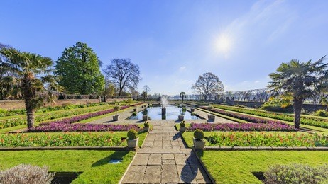 beautiful landscape around hyde park, london, united kingdom
