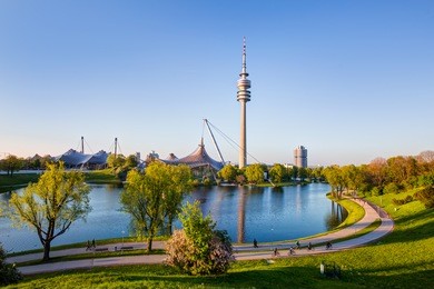 the olympiapark in munich, germany