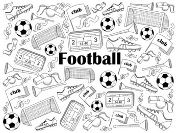 football design colorless set raster illustration. coloring book. black and white line art