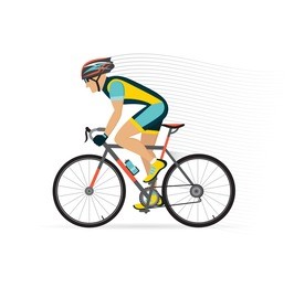 cyclist male. vector illustration.