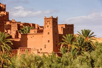 kasr of ait benhaddou, a fortified city, the former caravan way from sahara to marrakech. unesco world heritage, morocco