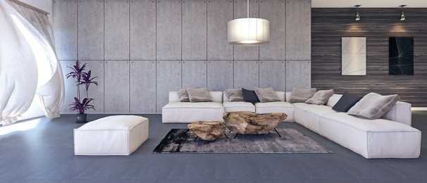 modern interior design of living room 3d illustration, 3d rendering