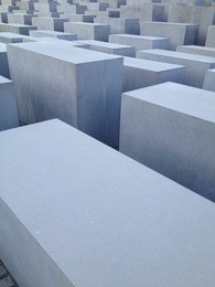 detail of the memorial to the murdered jews of europe (oblique).