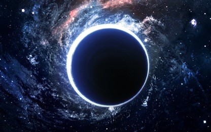 scientific background - black hole, nebula in deep space, glowing mysterious universe. elements of this image furnished by nasa nasa.gov