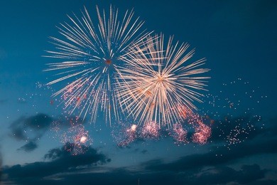 beautiful salute over the neva river in the city of st. petersburg, russia