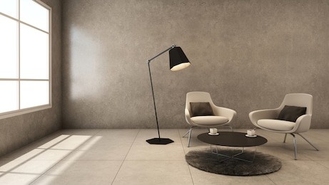 simple of working and dining set modern - 3d render