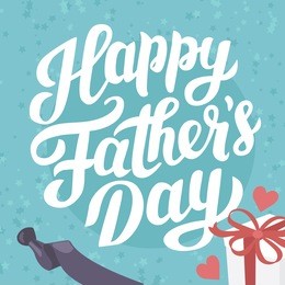 happy father's day - holiday greeting poster