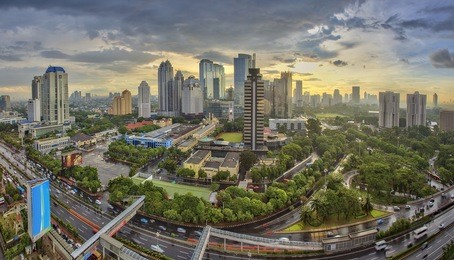 view of jakarta city, indonesia