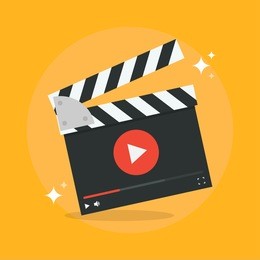 film production concept vector illustration. movie production icon in flat style isolated from the background. video production design flat illustration. 
