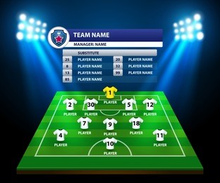 information soccer board vector art and illustration. 