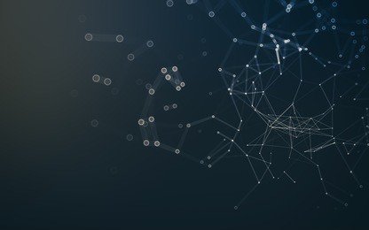 abstract polygonal space low poly dark background with connecting dots and lines. connection structure. 3d rendering