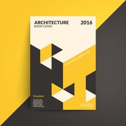 isometric cover design. architecture book. a4 format template for brochure,poster,flyer etc.