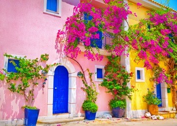 street in kefalonia, greece
