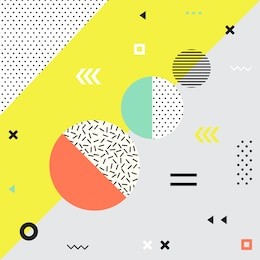 trendy geometric elements memphis cards.  retro style texture, pattern and geometric elements. modern abstract design poster, cover, card design.