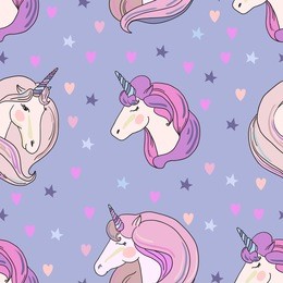 unicorns seamless pattern. vector elements for design