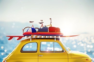 3d rendering of holiday on the road