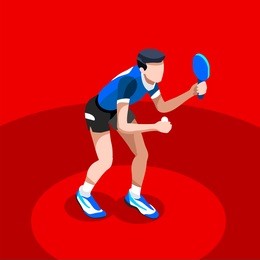 table tennis summer games icon set. 3d isometric ping pong athlete. sporting championship table tennis match competition. sport infographic events table tennis illustration.