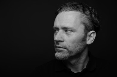 handsome man on a dark background