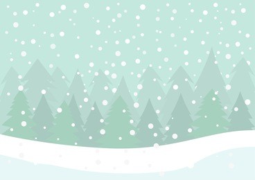 winter scene - falling snow with white snow and pine forest background, falling snow and snowflake, christmas background, fir forest background.
