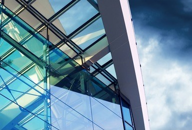 business buildings architecture on sky background