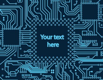 high tech circuit board vector background