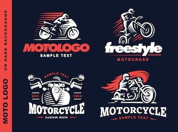 motorcycle shield emblem, logo design.