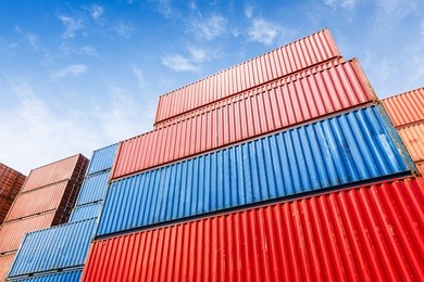 industrial port and container yard