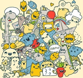 spring doodles cartoons colors