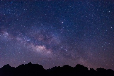 the milky way over the hill.