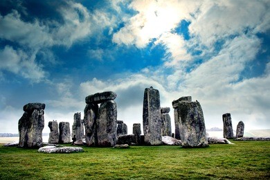 stonehenge england.the mysterious and ancient unesco world heritage site at salisbury plain, uk, england. massive standing megalith stones.