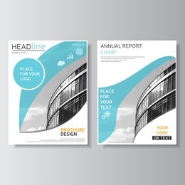 blue brochure template, annual report cover. leaflet design. flyer layout. magazine cover, brochure design. leaflet layout. presentation template, corporate identity. vector business center photo
