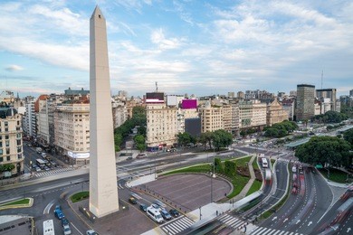 the obelisk of buenos aires, centre of the city - argentina