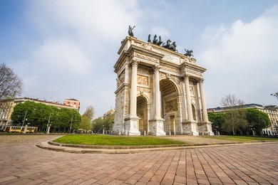 arco della pace (porta sempione) in milan, italy in milan , italy