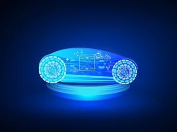 smart car future technology concept design vector 