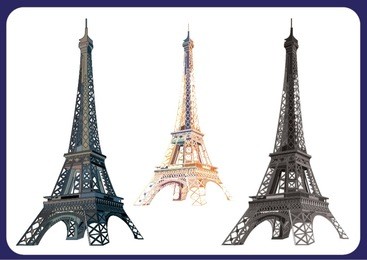 three variants of eiffel tower
,