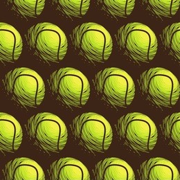 sport tennis ball seamless pattern vector