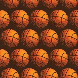 sport basketball seamless pattern vector